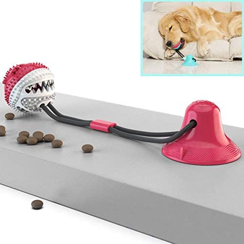 AOUVIK Dog Toys, Dog Toothbrushes, Pet Supplies, Sucker Dog Toys, Anti-Wear Device, Anti-Bite Ball,Pink