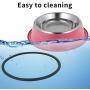 CEREALY 3 Color Dog Bowl Stainless Steel Cat Feeder Bowl Water Bowl with Non-Slip Rubber Base Easy to Clean Pets Feeding Accessories for Small Dogs Cats Pets Kittens Ppuppy Rabbits Hamsters