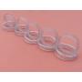NikoNiko 10x Sparkling Clear Rubber Thumb Ring Sizing Insert for Grooming Scissors 5 Large 5 Small