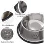 JOCHA Stainless Steel Dog Cat Bowls Cat Food Bowls with Rubber Base for Small/Medium/Large Dogs, Pets Feeder Bowl and Water Bowl Perfect Choice