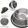 JOCHA Stainless Steel Dog Cat Bowls Cat Food Bowls with Rubber Base for Small/Medium/Large Dogs, Pets Feeder Bowl and Water Bowl Perfect Choice JOCHA Stainless Steel Dog Cat Bowls Cat Food Bowls with Rubber Base for Small/Medium/Large Dogs, Pets Feeder Bowl and Water Bowl Perfect Choice
