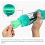 FULNEW Dog Water Bottle with Drinking Bowl 10.5 OZ 3 in 1 Multifunctional Portable Puppy Water Dispenser, Poop Shovel and Garbage Bag Storage for Pets Outdoor Walking, Hiking, Travel