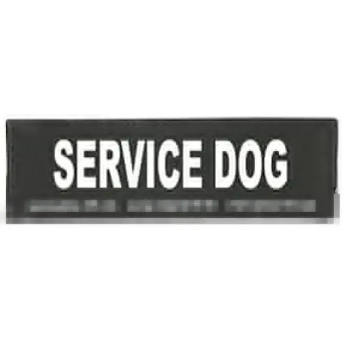 JULIUS K-9 162LR-G-34124, Original Interchangeable Patches for powerharness, Size: Large, Reflective, Phosphorescent, 1 Pair, Service Dog