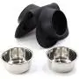 Pet Deluxe Dog Bowls Stainless Steel Dog Bowl with Non Spill Skid Resistant Silicone Mat 24/54 oz Double Pet Bowls Feeder Bowl for Dogs Cats and Pets Pet Deluxe Dog Bowls Stainless Steel Dog Bowl with Non Spill Skid Resistant Silicone Mat 24/54 oz Double Pet Bowls Feeder Bowl for Dogs Cats and Pets