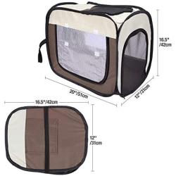 Domaker Pet Drying Box,Portable Pet Dryer Cage Foldable Puppy Hair Drying Box Hands-Free Doggy Grooming Hair Clearing Travel Bags for Dogs Cats Rabbit