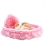 WYSBAOSHU Cute Princess Pet Bed Bow-TIE Lace Cat Dog Bed (S, Pink)