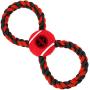 Dog Toy Rope Tennis Ball Deadpool Logo Red Black Red Black Gray Rope