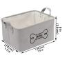 Geyecete Canvas Fabric Dog Toy Basket - Laundry Basket Storage Bin for Dog Toys, Dog Blanket, Dog Clothes Storage