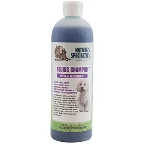 Natures Specialties Bluing Optical Brightners Shampoo for Dogs Cats, Non-Toxic Biodegradeable Natures Specialties Bluing Optical Brightners Shampoo for Dogs Cats, Non-Toxic Biodegradeable