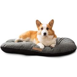 HIPIPET Puppy Bed for Small/Medium Dogs Nonskid Bottom Linen Dog Crate Bed Mat, Breathable Dog Pillow Mattress, Ideal as Dog Bed Insert