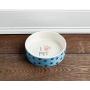 Park Life Designs Medium Pet Bowl, Pawz Pattern, 6-1/4 inch Heavyweight Ceramic Dish Stays Put, Microwave and Dishwasher Safe