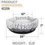 Dog Bed - Hexagon Pet Bed - Machine Washable - Ultra Soft Fabric - Gray