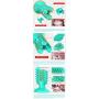 SHEROX Dog Health Toothbrush, Dog Dental Care Chew Toy, Oral Massager for Aggressive Dogs, Teeth Cleaning Stick with Suction Cup for Puppies and Large Dogs, Cactus Shape, Blue