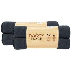 My Doggy Place Pet Dog Cat Microfiber XL Drying Towel 45x28 inch, Ultra Absorbent for Bathing and Grooming (Brown, Oatmeal, Charcoal, Light Gray, Teal, Sage Green, Charcoal Striped with Paw Print)