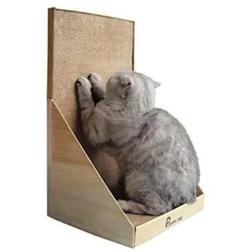 Pawmosa Cat Scratcher, Vertical Cardboard Cats Scratching Post, Lounge Bed as Furniture Protector and Home Décor Include Free Catnip (Honey) Pawmosa Cat Scratcher, Vertical Cardboard Cats Scratching Post, Lounge Bed as Furniture Protector and Home Décor Include Free Catnip (Honey)