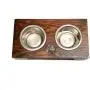 Black Russian Terrier, a Dogs Bowl with a Relief from ArtDog
