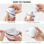 Interactive Cat Toys Ball with LED Light,360 Degree Self Rotating Ball,USB Rechargeable Cat Ball Toy,Stimulate Hunting Instinct Kitten Funny Chaser Roller Pet Toy (White)