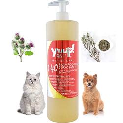 YUUP! Italy Professional 1:40 Ultra Degreasing Shampoo for Dogs and Cats, Natural Extracts of Birch, Burdock and Thyme - Ideal for Oily & Dirty & Smelly Coats(33.8 oz/ 1000 ml)