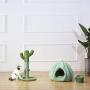 PetnPurr Cactus Cat Scratcher, Cactus Pet Condo and Ceramic Raised Food Bowl