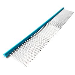 Premium Dog Comb for Easily Removes Tangles and Knots. Cat Comb for Removing Matted Fur. Best double-sided stainless steel Pet Grooming Tool, available in 2 different sizes, for Short or Long Hair.