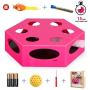 INNAPER Electric Play Interactive Cat Toy,with Worm Tail and Catnip & Plush Mouse, Automatic Rotating Hide and Seek Hunt Toy,Low Noise Automatic Cat Toy,Pet Kitten Fun Excercise,Auto Off Timer