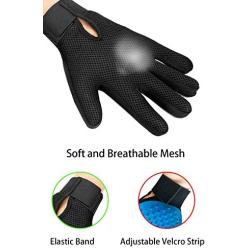 FMU Pet Grooming Glove - Dog Grooming Brush Glove - Cat Glove Brush - Pet Hair Remover Dog Grooming - Perfect for Dog & Cat with Long & Short Fur - Enhanced Five Finger Design - (One Pair)