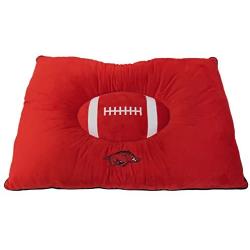 Pets First Collegiate Pet Accessories, Dog Bed, Arkansas Razorbacks, 30 x 20 x 4 inches