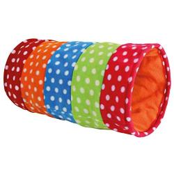 Royal Pet Club Playing Tunnel, Fleece, Ø 25 × 50 Cm, Colourful