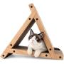 FUKUMARU 3 Sided Vertical Cat Scratching Post, Triangle Cat‘s Scratch Tunnels Toy, Scratcher Ramp for Kitten Play Exercise