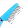 Depilate Brush Dog Comb Cat Brush Teeth Rabbits Comb Pets Grooming Massaging Long & Short Stainless Steel Teeth Slip-Proof Steel Safety Blades for Detangling