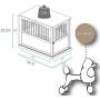 Casual Home Wooden Large Pet Crate, End Table, White