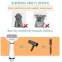 Pet Hair Dryer, 2 in 1 Pet Grooming Hair Dryer, Adjustable Temperatures Settings, Home Grooming Blower Heater, Professional Pet Blow Dryer, Slicker Brush, Dog, Cat