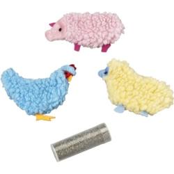 Ethical Pet Refillable Catnip Toy, Fleece Animal