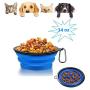 HXN Slow Feeder Dog Bowls with Non-Slip Bottom, Double Cat Dog Feeder Cat Bowl with Detachable Stainless Steel Bowl, Dog Food and Water Bowl for Small Medium Dog Cat, Collapsible Dog Bowls as a Gift