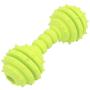 uxcell Rubber Dumbbell Shape Pet Training Soundable Bell Toy, Yellow/Green