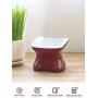 LE TAUCI Ceramic Cat Bowl Elevated, Raised Cat Food Bowl 4 Ounce Cat Dish for Food and Water for Small Cat Dog