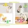 Anxyuan Cat Windmill Toy Turntable Teasing Interactive Pet Supplies for Cat Scratching Tickle Hair Brush with Catnip and Bell for Indoor Cats