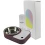 HMEPP Dog Cat Pets Water and Food Bowls with Automatic Water Dispenser for Small or Medium Size Dogs Cats，Stainless Steel Pet Bowls No-Spill Resin Station，Puppy Water Dispenser Station