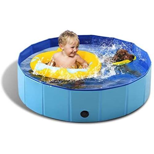 WEIMIN Foldable Pet Dog Cats Paddling Bath Pool, Pet Swimming Pool Portable Outdoor Bathing Tub Pool Dogs Cats Bathing Tub Kiddie Pool