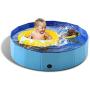 WEIMIN Foldable Pet Dog Cats Paddling Bath Pool, Pet Swimming Pool Portable Outdoor Bathing Tub Pool Dogs Cats Bathing Tub Kiddie Pool