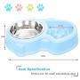 UPSKY Slow Feeder Dog Bowl No Choking Slow Feeder Bloat Stop Dog Food Water Bowl (Sky Blue)