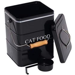 Geyecete Dog Treats tin and Dog Food Storage Tin with Lid & with Spoon for Dog Food Storage, Medium Pet Food Storage Can