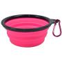 Collapsible Dog Bowls for Travel - Foldable Portable Pet Water Food Bowl Feeding Watering Cup Dish with Waste Bag Dispenser Lightweight for Walking Camping Parking Traveling