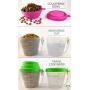 Mirecek Maxy Dog Food Travel Container, BPA-Free Pet Food Storage Container, Portable Collapsible Bowl and Measuring Cup Combo for Pet Travel, Reusable Plastic Bowl for Cats and Dogs