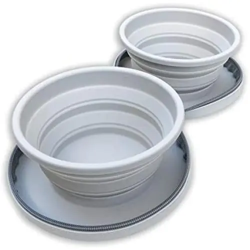 DogBuddy Travel Bowls, Large Collapsible Silicone Dog Bowl with Case, Foldable Expandable Dog Food Water Bowl, Portable Pet Feeding Accessories for Outdoors Travel Camping Hiking, Mist DogBuddy Travel Bowls, Large Collapsible Silicone Dog Bowl with Case, Foldable Expandable Dog Food Water Bowl, Portable Pet Feeding Accessories for Outdoors Travel Camping Hiking, Mist