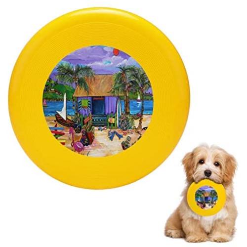 Pet Frisbee Flying Disc Dog Toy - Multifunction Island Time Patti Schermerhorn