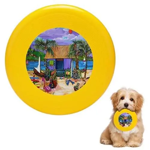 Pet Frisbee Flying Disc Dog Toy - Multifunction Island Time Patti Schermerhorn Pet Frisbee Flying Disc Dog Toy - Multifunction Island Time Patti Schermerhorn