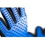 RoyalPups Pet Grooming Gloves Complete with a Bonus Comb Silicone, Blue