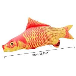settencas Electric Fish Cat Toys Realistic Plush Electric Swing Fish Cat Mint Toys Pet Amusement Toys
