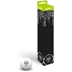 Gewo Ball Ultra SLP 6 Without Seam/Maximum Roundness Table Tennis Ball, White, 40